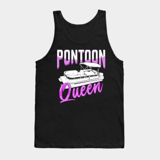 Pontoon Queen Captain Gift Tank Top